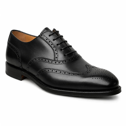 Le Diplomate | Richelieu Wingtip Brogue en Cuir Véritable